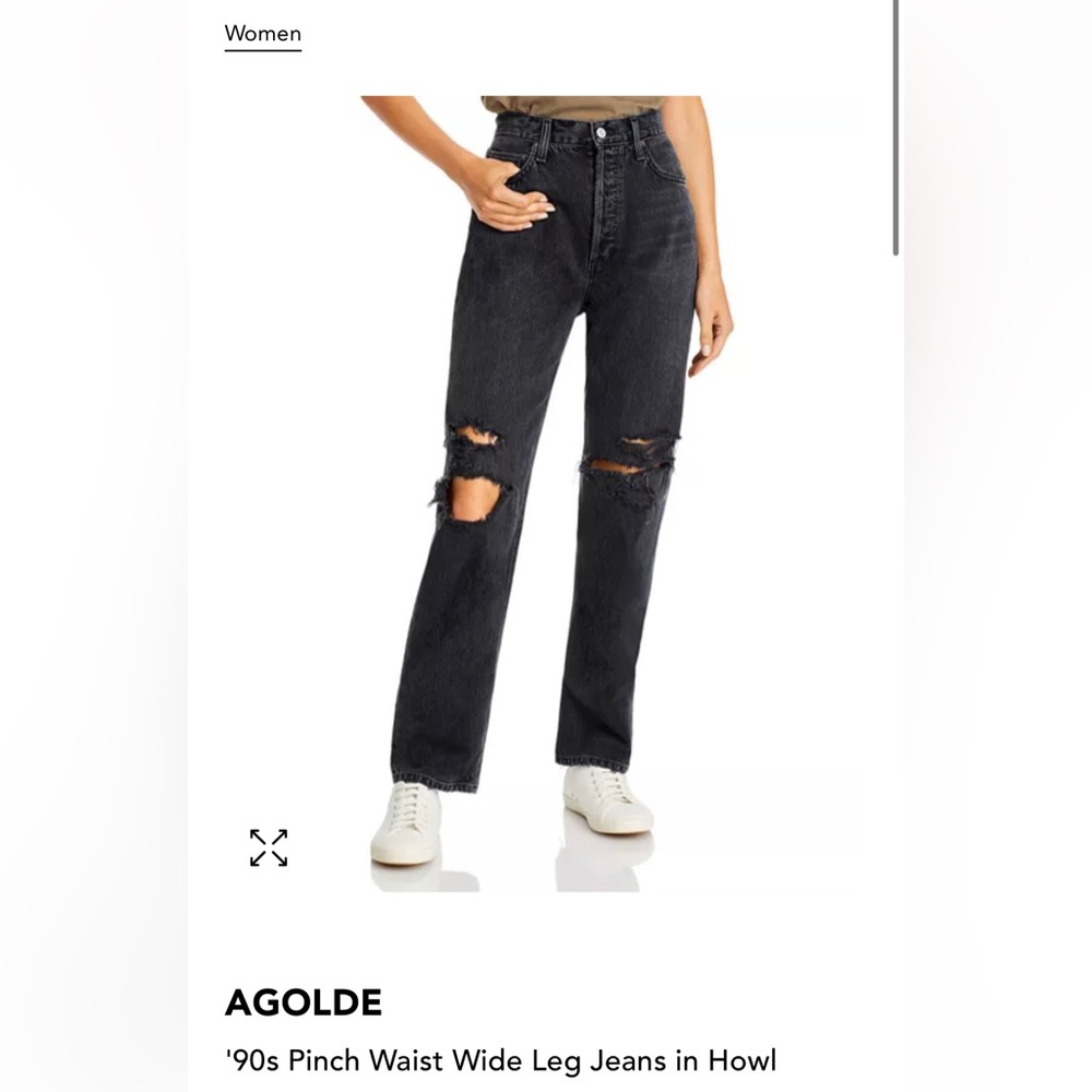 AGOLDE- '90s Pinch Waist Wide Leg Jeans in Howl